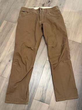 KÜHL Rydr Pants Brown Canvas Workwear Hiking Pants 34x32